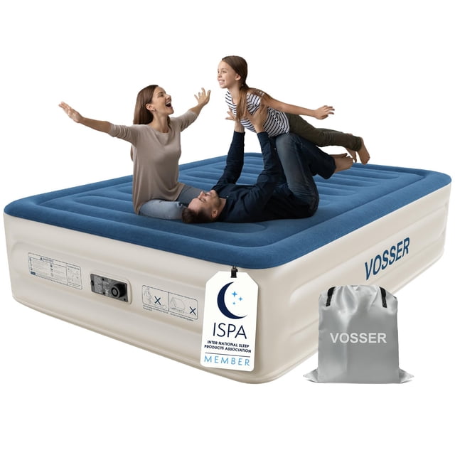 Colchón inflable VOSSER Queen de 46 cm de altura con bomba integrada