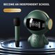 thumbnail image 1 of Puntoco Robot Bluetooth Altavoz Inteligente Computadora Karaoke Modelo Privado Reloj Eléctrico Despertador Sonido Regalo, 1 of 3