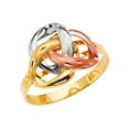thumbnail image 1 of FB Jewels 14K Yellow White and Rose Three Color Gold 3 Infinity Ring Size 8.5, 1 of 1