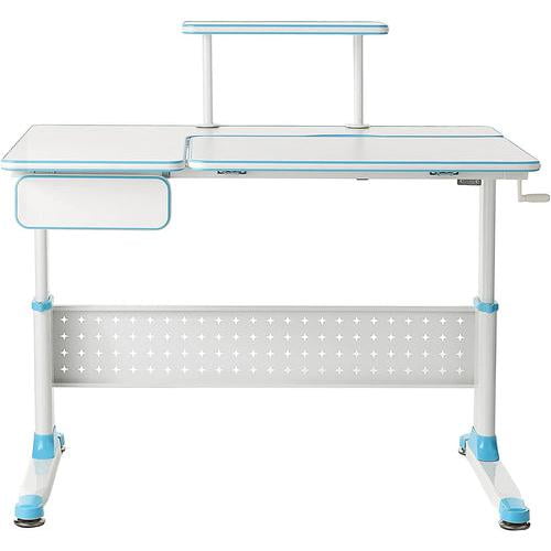 ApexDesk Little Soleil DX 43 W Children s Height Adjustable Study Desk Blue Walmart