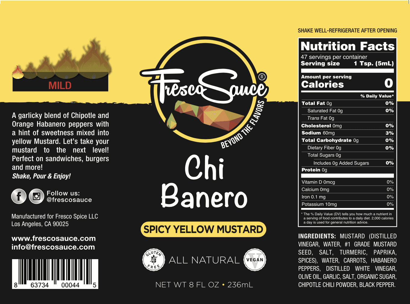 Habanero Duet - Mustard and Hot Sauce 2 Pack by Fresco Sauce