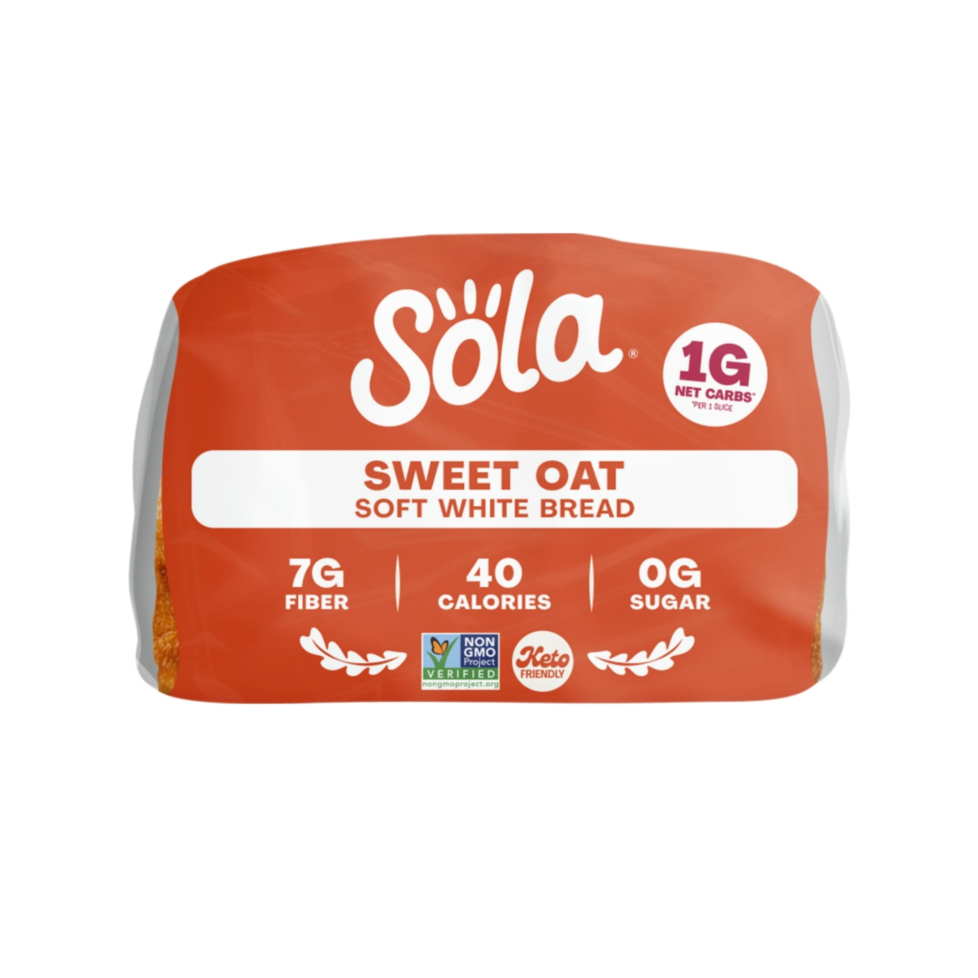 Sola Sweet Oat Sliced Bread, Soft White Bread, Non-GMO, 14 oz, Regular, Shelf-Stable