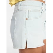 No Boundaries Women's Mid-Rise Denim Shorts, 3 in Inseam, Sizes 00-20