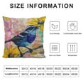 thumbnail image 6 of Nawypu  Birds Decorative Pillow Covers Bluebird Stand in Newspaper and Flower Print Cushion Cover Pillow Cases Standard Home Couch Decor Pillowslip Yellow 2pc, 6 of 6