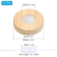 thumbnail image 2 of PATIKIL 3.2 Inch Wooden LED Light Base, 2pcs Wood Light Display Base Stand Lighting with Switch for 3D Crystal Glass Aroma Stone Art, White Light, 2 of 7