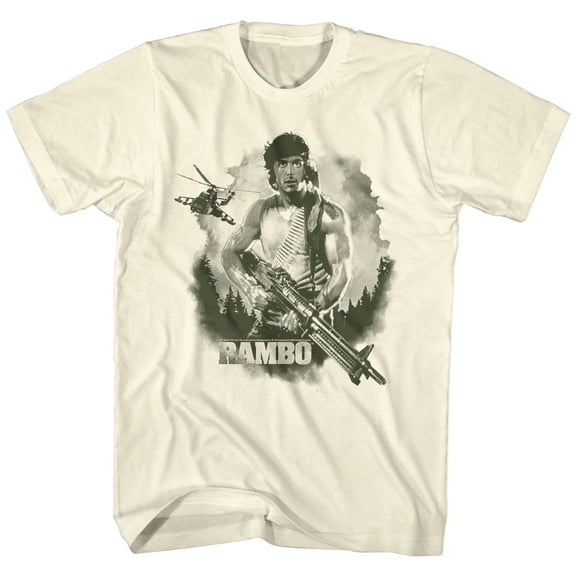 Rambo Watercolor Natural Adult T-Shirt