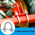 thumbnail image 5 of Uxcell Round U-Bolts, Round Bend U-Bolt Stainless Steel Pole U Bolt with Nut Plate Washer for Boat Trailer Camping Sailboat M6x14mm, 5 of 7