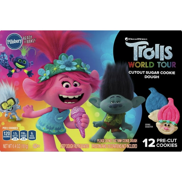 Pillsbury Ready to Bake! Trolls Cutout Sugar Cookie Dough ...