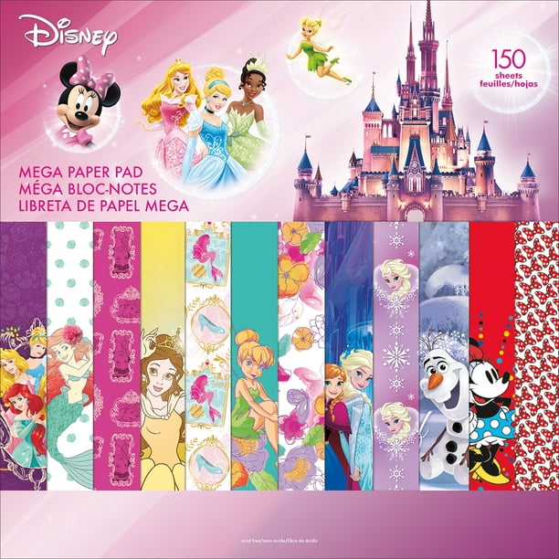 Disney Tapis de Papier Méga Simple Face 12 "X 12" 150 / Pkg-Girl 2, 50 Dessins / 3 Unité