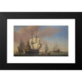 thumbnail image 2 of Jan Karel Donatus van Beecq 18x12 Black Modern Framed Museum Art Print Titled - English Warships in a Roadstead in Calm Weather (1677), 2 of 5
