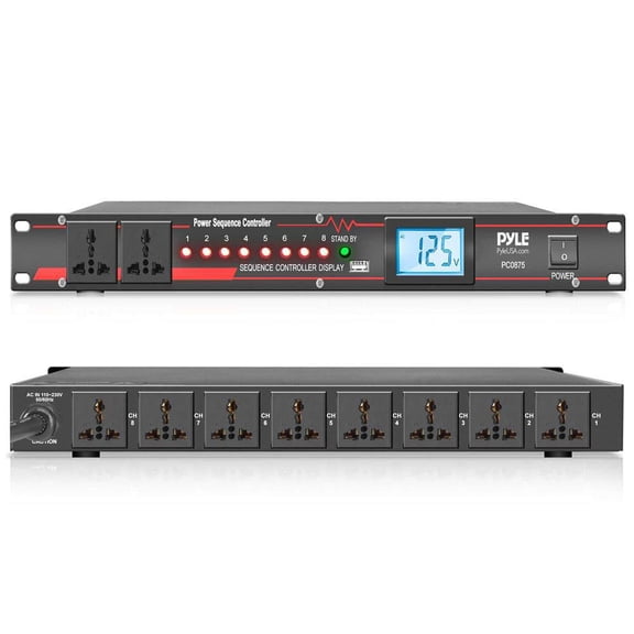 Pyle PCO875 Pro Audio Electronics Power Supply Conditioner Sequence Controller