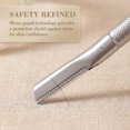 thumbnail image 5 of Premium Zinc Alloy Eyebrow Razor Safe Metal Trimmer Anti-Scratch Facial Hair Remover Detachable Blade Makeup Grooming Tool, 5 of 6