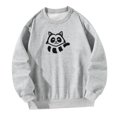 thumbnail image 3 of Sudadera para mujer, Tops informales con estampado, ropa holgada y elegante, sudadera con cuello redondo para calle, vacaciones, deportes, compras , SG, 3 of 10