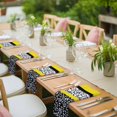 thumbnail image 3 of Black Yellow Cloth Napkins, Garden Floral Stripe Aesthetic Flower Boho Washable and Reusable Dinner Napkins Set of 8, Table Napkin for Kitchen Party Birthday Wedding Hotel Housewarming 20"x20", 3 of 8