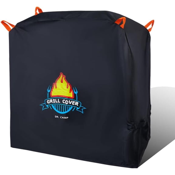 Waterproof BBQ Grill Cover 52 Inch Heavy Duty 420D Fabric Outdoor Barbecue Cover Weatherproof UV Protection Windproof Fits Char-Broil Nexgrill Traeger Smoker Parrilla