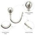 thumbnail image 3 of Deco Window Holdback/Curtain Tieback (Set of 2) Round Medallion Satin Silver, 3 of 5