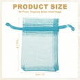 thumbnail image 2 of Uxcell Organza Bags, Favor Pouches Sheer Drawstring Mesh Bag for Gift Jewelry Christmas Wedding Festival Party Candy Sky Blue 2 in  3 in, 2 of 7