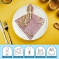 thumbnail image 6 of Werpe Gold Leaf Pattern Polyester Cloth Napkins Gift Reusable Fabric for Events 2 PCS, 6 of 7