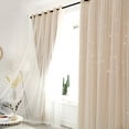 thumbnail image 5 of Willkey Curtains for Girls Blackout curtain-hollow star double layer-1X2 meters window screening Kids Curtains Teen Girl Bedroom Decor -1PCS, 5 of 8