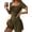 Army Green, variant on Women'S Summer Rompers Short Sleeve Shirt Knit Shorts One-Piece Jumpsuit Beach Vacation Clothes Gray XXL