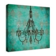 thumbnail image 2 of Creative Products Teal Chandelier 24x24 Canvas Wall Art, 2 of 5