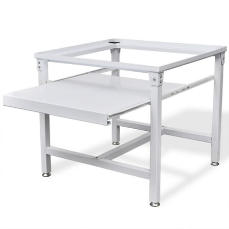 

WONISOLI Washing Machine Pedestal with Pull-Out Shelf White