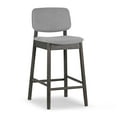 thumbnail image 4 of Set of 2 Aled Gray Fabric Bar Stool with Side Wings and Tufted Buttons, 4 of 7