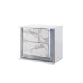 thumbnail image 2 of Modern Moon White Marble Led Nightstand, Sleek Design, Rich Accents, High Gloss, Solid Wood + , 27.1in. Depth, 17.11in. Width, 24.09in. Height, 64.28lb Style, , 27.1in 17.11in 24.09in Weight, 2 of 2
