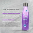thumbnail image 2 of WINGOMART Bouteille d'Eau en Acier Inoxydable avec Purificateur d'Eau UV pour le Camping, la Randonnée, Bouteille d'Eau Isolée Réutilisable à Double Paroi en Acier Inoxydable 740 ml, 2 of 6
