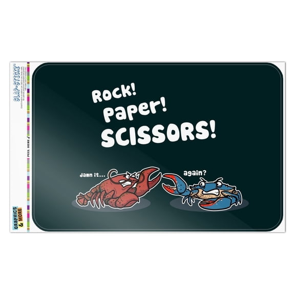 Rock Paper Scissors Lobster Crab Funny Home Business Office Sign