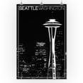 thumbnail image 3 of Seattle, Washington, Space Needle and Skyline at Night (24x36 Giclee Gallery Art Print, Vivid Textured Wall Decor), 3 of 3