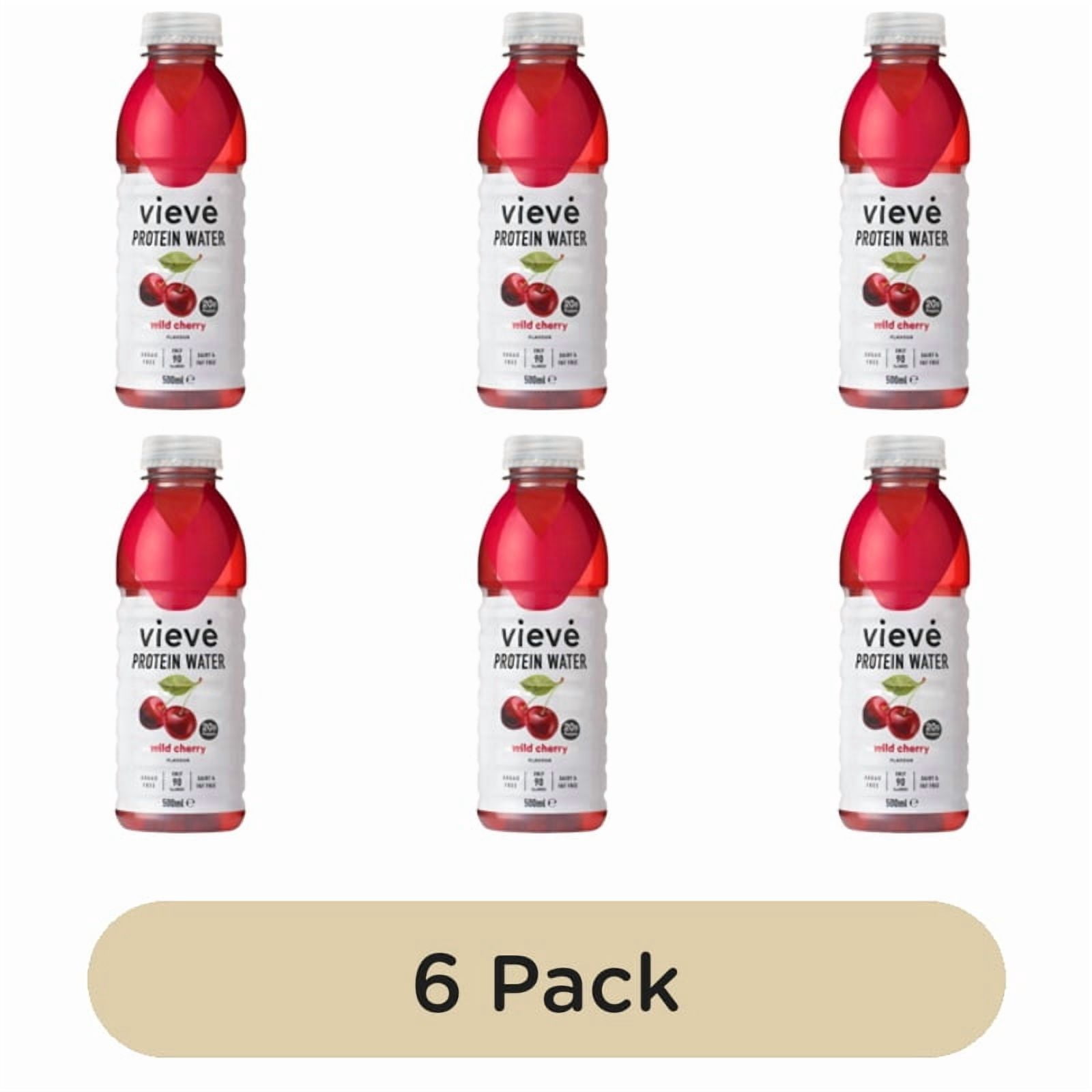 Vieve Protein Water Wild Cherry 500ml, British Import (Pack of 6)