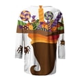 thumbnail image 5 of Odeerbi Halloween Cute Ghost Shirts for Women Vintage Retro Graphic Blouse 2024 Casual Three Quarter Sleeves Round Neck Loose Printed Tops Multicolor, 5 of 5