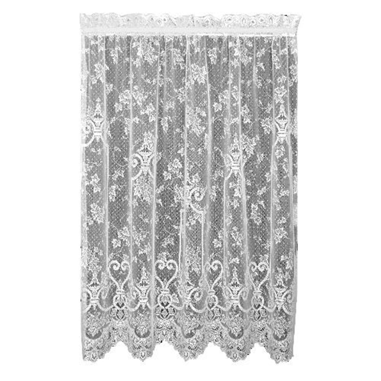 Heritage Lace English Ivy 24-Inch Wide by 38-Inch Drop Sidelight Panel White