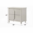 thumbnail image 5 of Laveda Pearl White 2-Drawer Modern Nightstand for Bedroom, 5 of 6