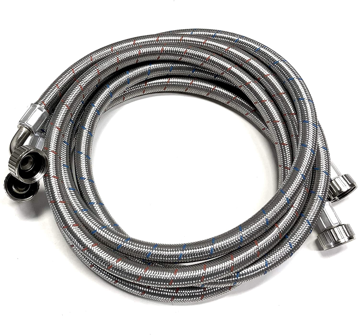 Chromex 6 FT PVC Hose, Red/Blue Flood Safe Washing Machine Hoses