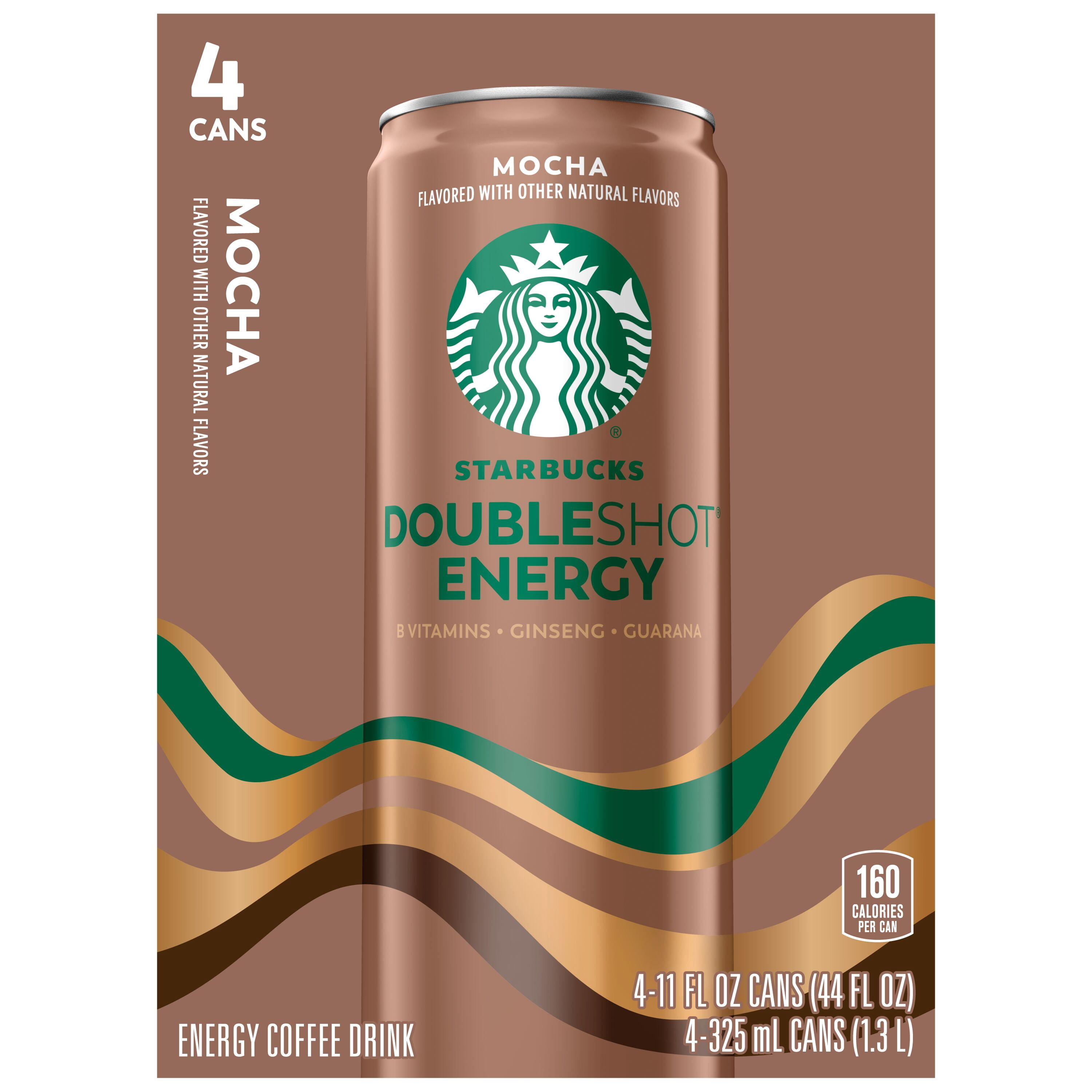 Starbucks Doubleshot Energy Coffee Beverage, Mocha, 4 Count, 11 fl oz Cans