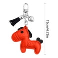 thumbnail image 3 of Leather Pendant Keychain under $5! Yannianjz Cute Horse Pendant Keychain, Leather Tassel Phone Charm, Bag Charm Accessory, Fashion Keyring for Women, Gift for Friends, Stylish Key Holder, 3 of 6