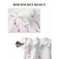 thumbnail image 6 of Pink Bathroom Window Curtain, Polka Dots Watercolor Abstract Art Light Filtering Coffee Kitchen Curtains, Bedroom Living Room Curtains 2 Panel 84"x63", 6 of 6