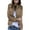 Brown, variant on IROINNID Women's Casual Short Jacket Stand Collar Print Open Front Long Sleeve Outwear, Brown