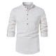 thumbnail image 1 of Camisa Suelta de Manga Larga de Lino Para Hombres de Primavera Y Verano Odeerbi ODB-6, 1 of 9