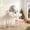 White, variant on White Wood Vanity Set with Stool for Small Bedroom, Space Saving Makeup Table with Storage Drawers and Mirror