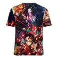 thumbnail image 6 of Demon Slayer Womens T-Shirt Round Neck Short Sleeve Tee Shirts Summer Breathable Tops Blouse XL, 6 of 8