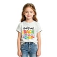 thumbnail image 2 of Bainana First Grade T Shirts For Girls Letter Print Short Sleeve Tops Big Kids Cute Back To School T-Shirts, 2 of 3