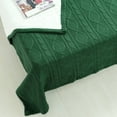 thumbnail image 6 of Cozy Tyme Lucie Cable Knit Throw - Reverse Faux Rabbit Fur 50"x 60" Hunter Green, 6 of 9
