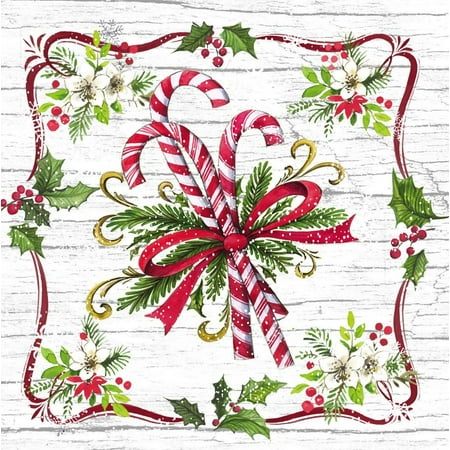 Accent Napkin - Candy Cane Paper Lunch Napkin, 20 count, Accent the decor at your next gathering or party with these napkins By Cypress Home from USA