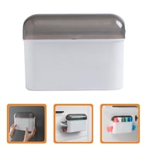 LEORX Wall Trash Bag Dispenser for Storage Use Waterproof White PP Material Easy Access 10.5 Inches
