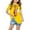 Yellow, variant on Wancir Girls Casual Tunic Tops Knot Front Long Sleeve Loose Soft Blouse T-Shirt Size 3-14 years