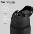 thumbnail image 3 of Termo Botella de Agua 32 Oz Hidranur, Tapa Hermética Antifugas, Negro, 3 of 4