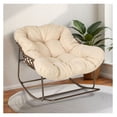 thumbnail image 5 of JTAOT Oversized Rocking Papasan Chair Outdoor Patio Wicker Basket Chair with Cushion, 5 of 8